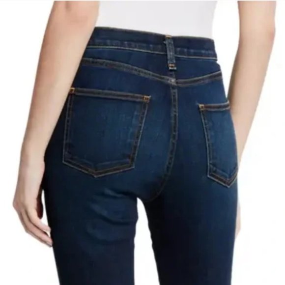 Veronica Beard Carolyn Cropped Boot-cut Jeans Dark Vintage Wash - Picture 5 of 12